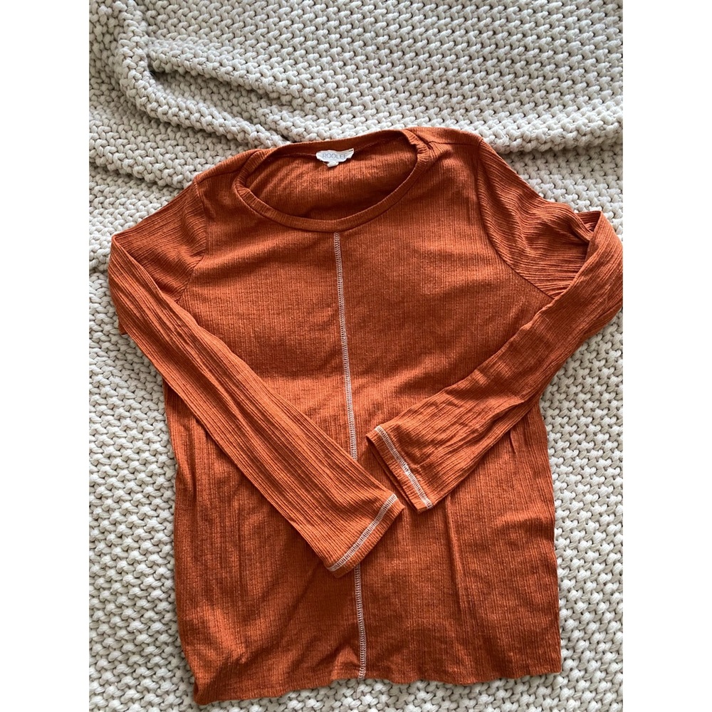 Roolee Burnt Orange Long Sleeve Top